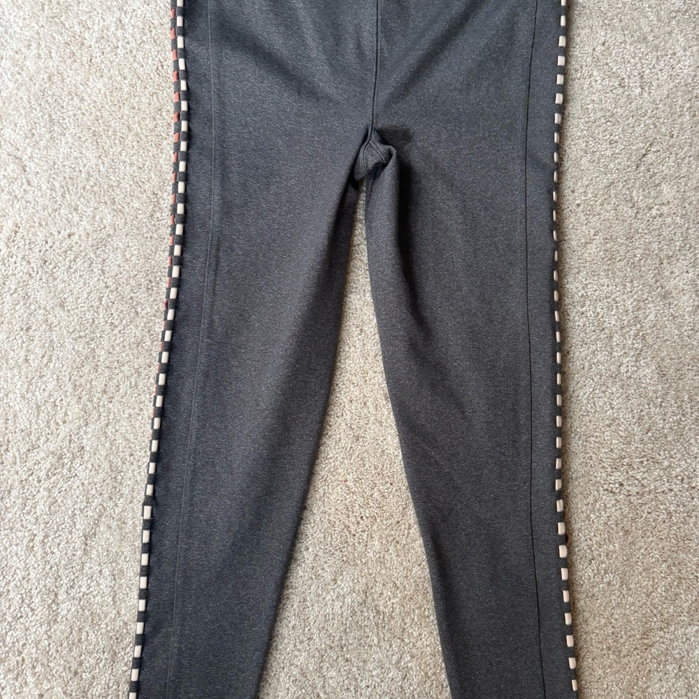 FP Movement Gray Leggings with Checkered Stripes